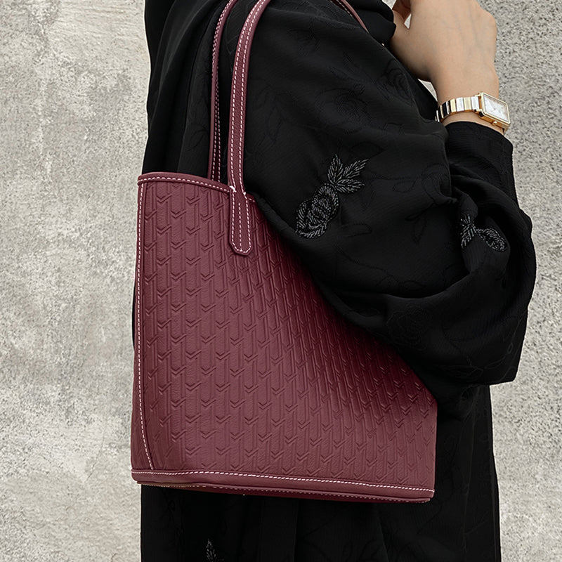 Mini Tote Bag / Burgundy