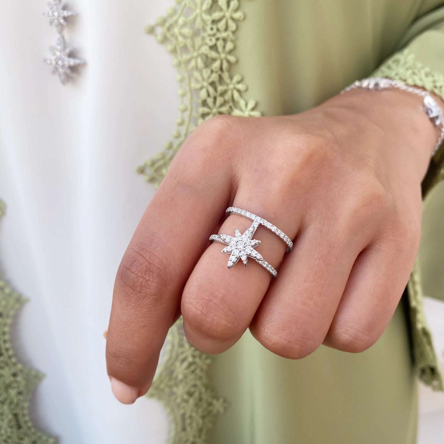 Moonstar / Dual Ring Silver