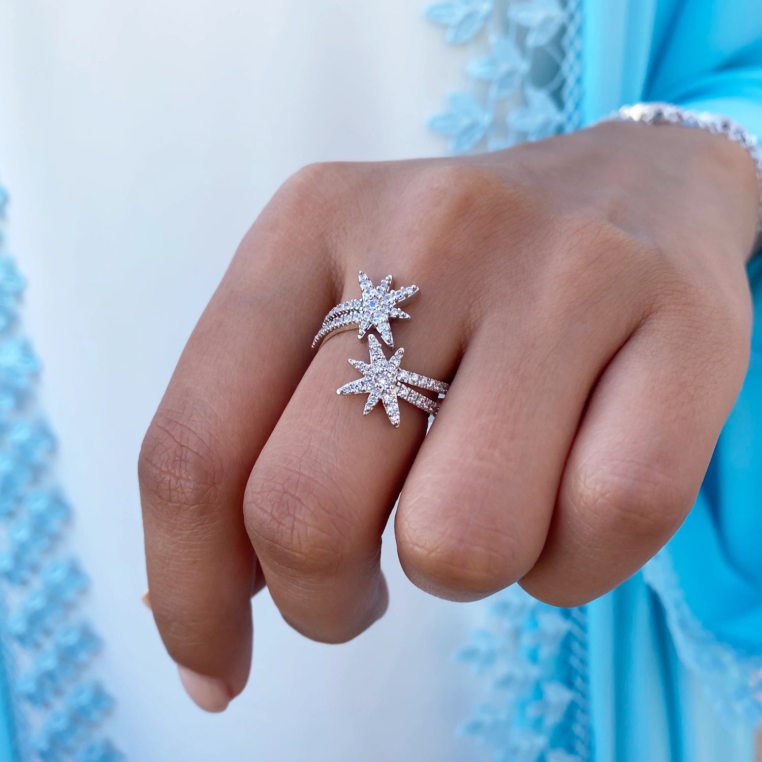 Moonstar / Double Ring Silver