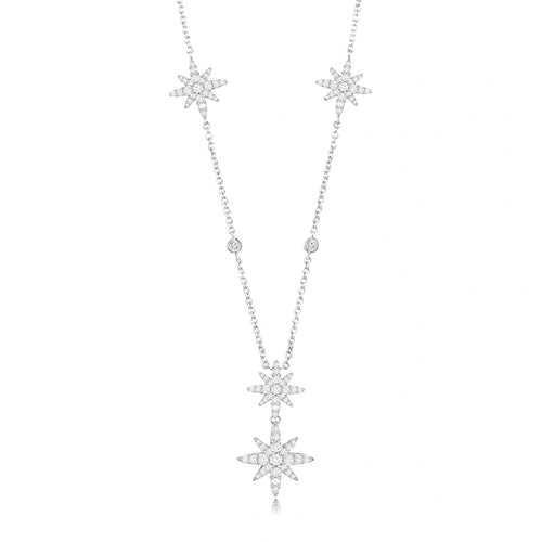Moonstar / Multi Necklace Silver