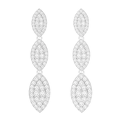 ديزي ليف / أقراط باللون الفضي