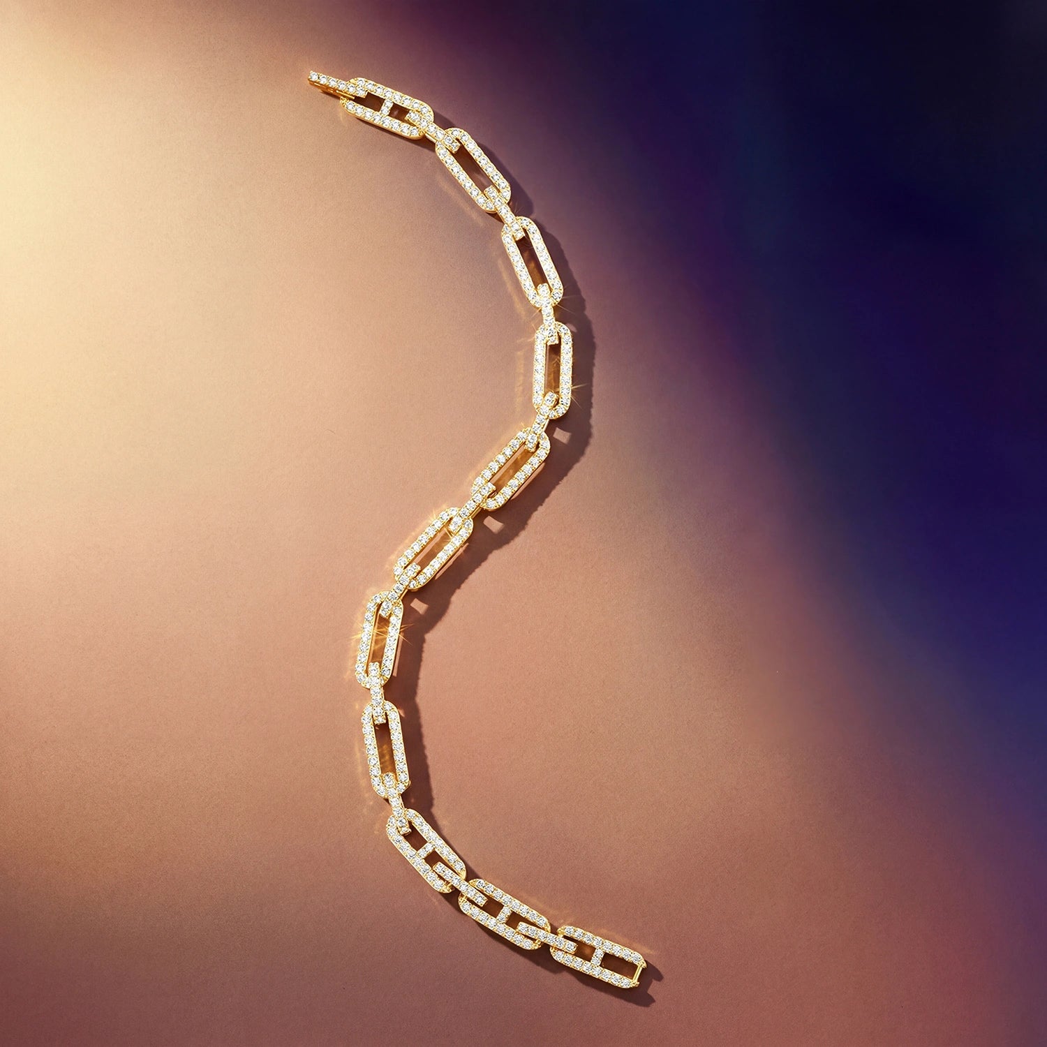 لينكس / سوار بتصميم متعدد باللون الذهبي