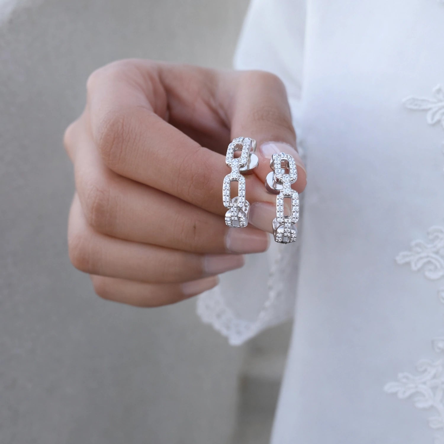 Links / Hoop Earrings Silver