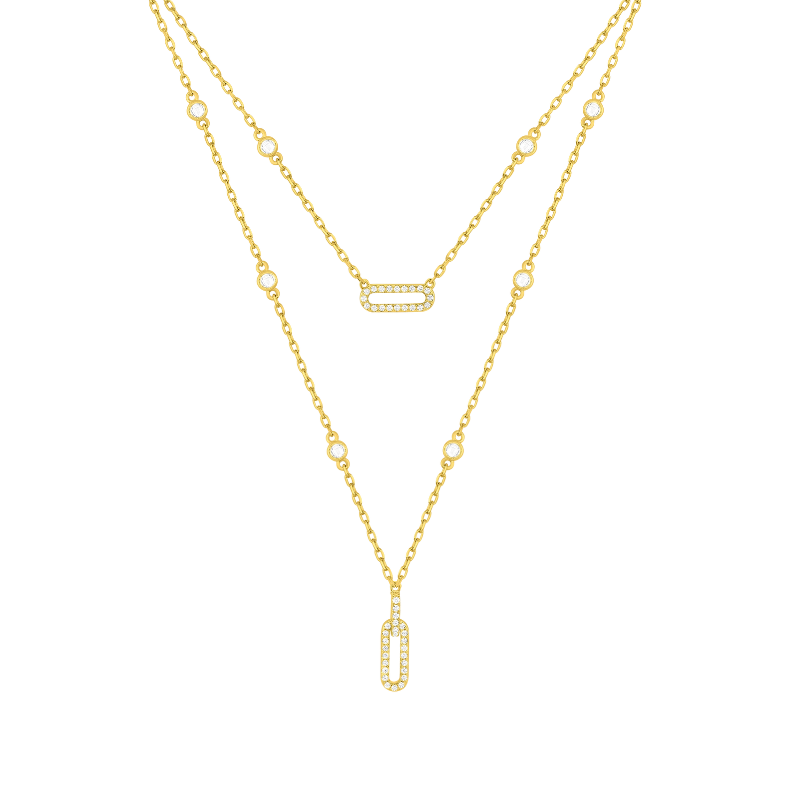 Links / Double Necklace Gold