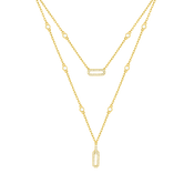 Links / Double Necklace Gold