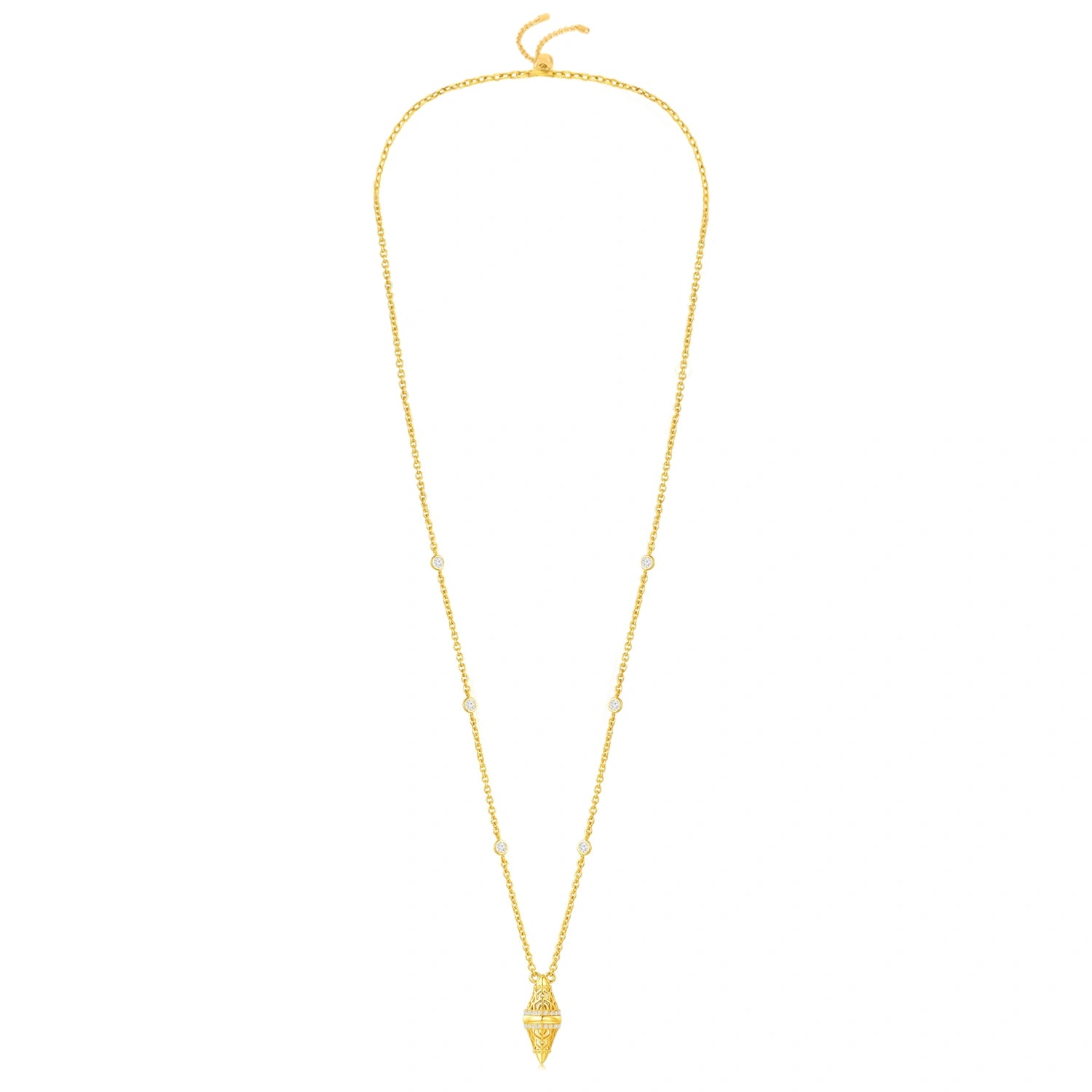 Lantern / Simple Necklace Gold