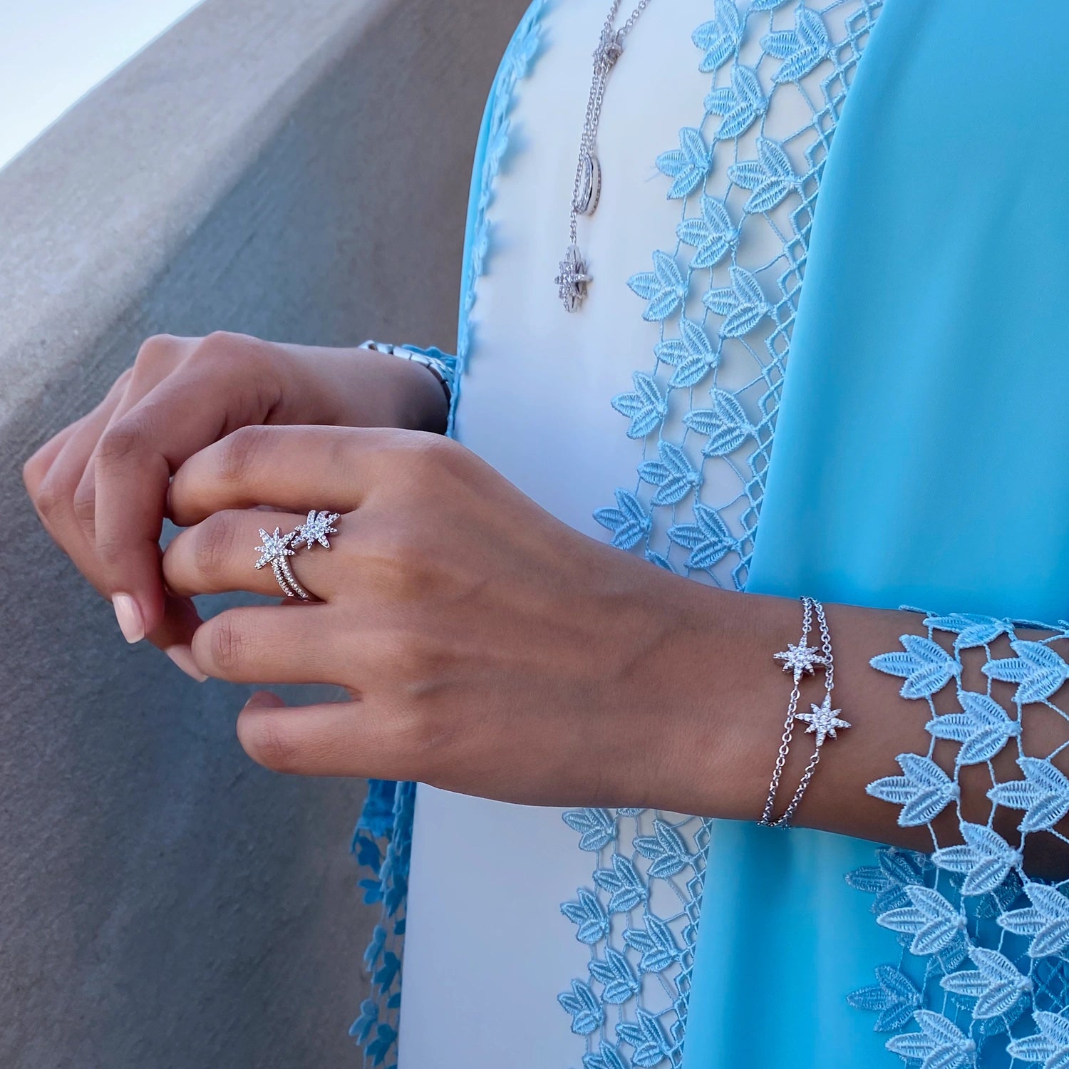 Moonstar / Double Ring Silver