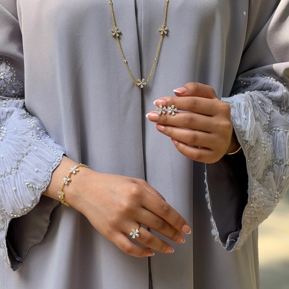 Daisy Flower / Multi Motif Set Gold