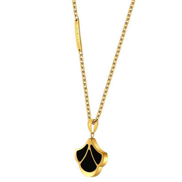 Tulip / Necklace Black Gold