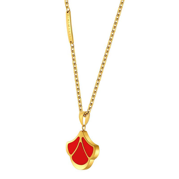 Tulip / Necklace Red Gold