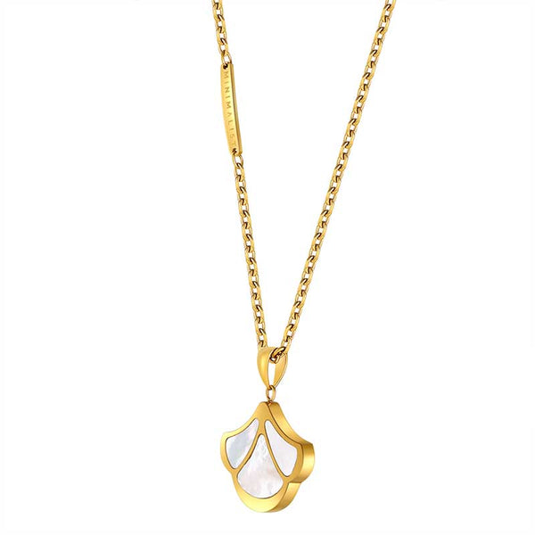 Tulip / Necklace Pearl Gold