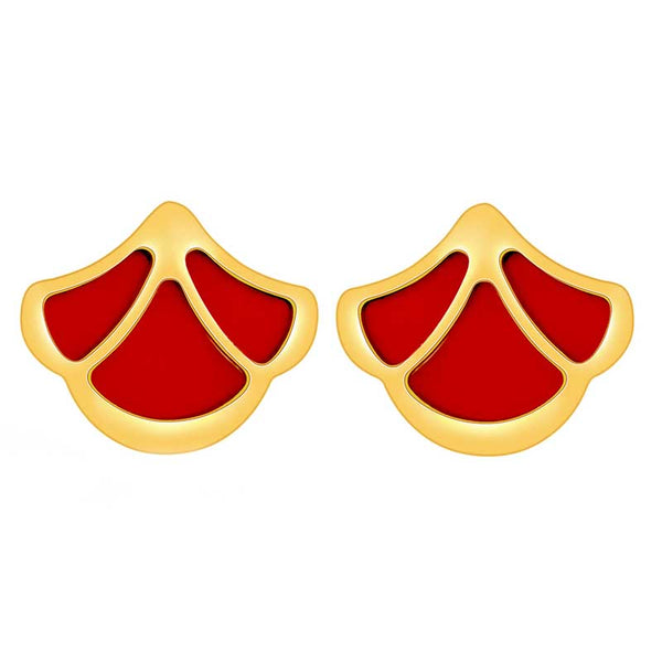 Tulip / Earrings Red Gold