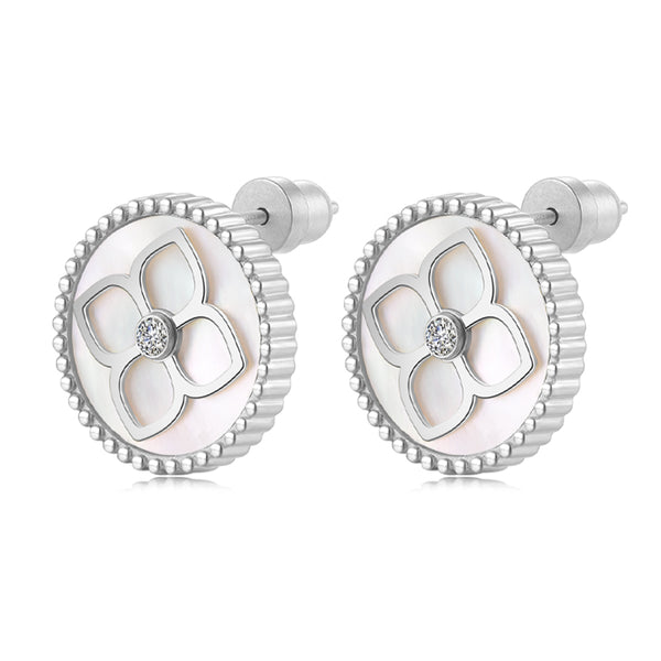 Ameera / Earrings Pearl Silver