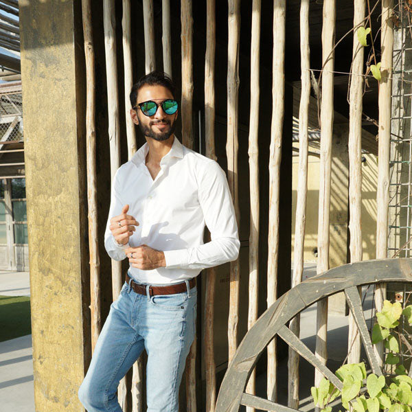 ريترو - أسود / زجاج أزرق