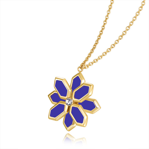 Lotus / Necklace Blue Gold