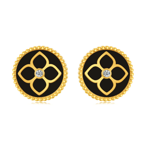 Ameera / Earrings Black Gold