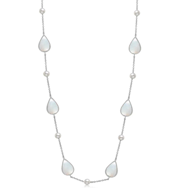 Drop / Necklace Pearl Silver
