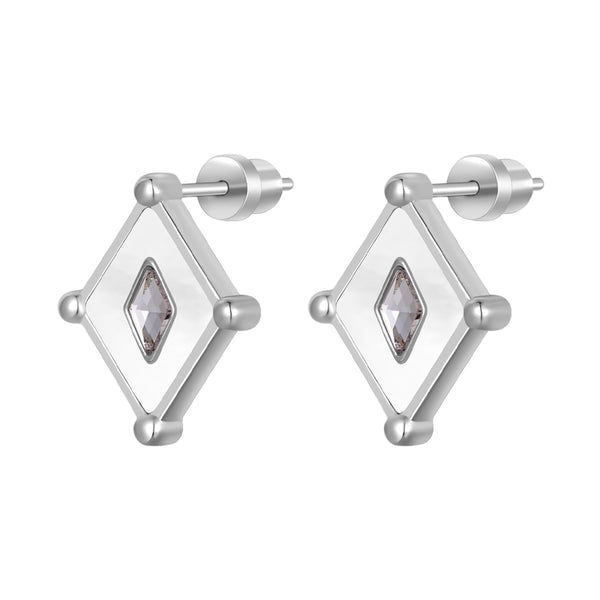 Kite / Earrings Pearl Silver