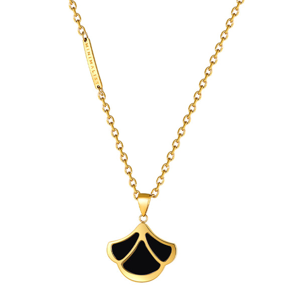 Tulip / Necklace Black Gold