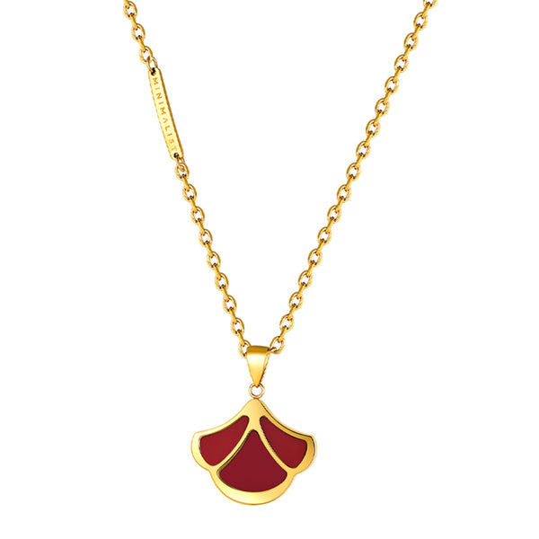 Tulip / Necklace Red Gold